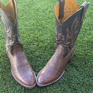 Nocona  Brown and Black Western Cowboy Boots 8B
